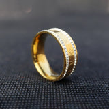 Elegant Textured Gold Ring