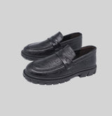 Classic Black Leather Loafers