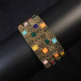 Antique Gold Square Bangles