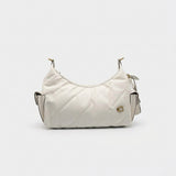 Coach Quilted Leather Cargo Shoulder Bag | Chalk White
