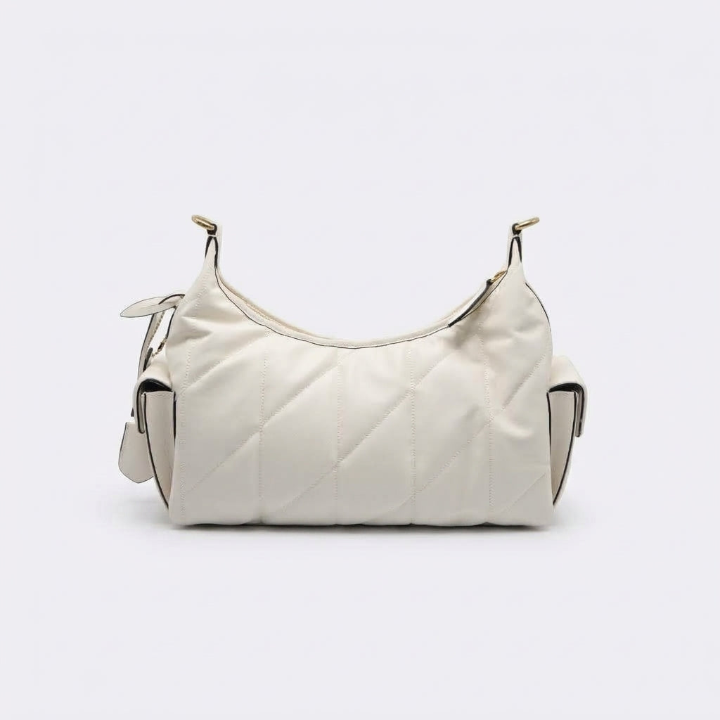 Coach Quilted Leather Cargo Shoulder Bag | Chalk White