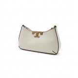 Tory Burch Petite Leather Crescent Bag Chalk White