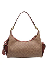 Coach Signature Canvas Cargo Hobo Bag | Khaki & Saddle