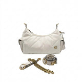 Coach Quilted Leather Cargo Shoulder Bag | Chalk White