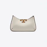 Tory Burch Petite Leather Crescent Bag Chalk White