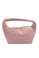 Chanel Small Hobo Bag | Light Pink Quilted Lambskin & CC Charm