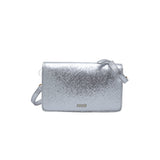 Roberto Cavalli Python Flap Bag | Metallic Silver Snake Clasp
