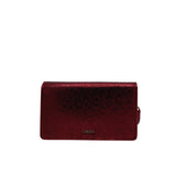 Roberto Cavalli Python Flap Bag | Metallic Red Snake Clasp