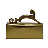 Lanvin Pencil Cat Bag | Metallic Gold Leather & Cat Handle