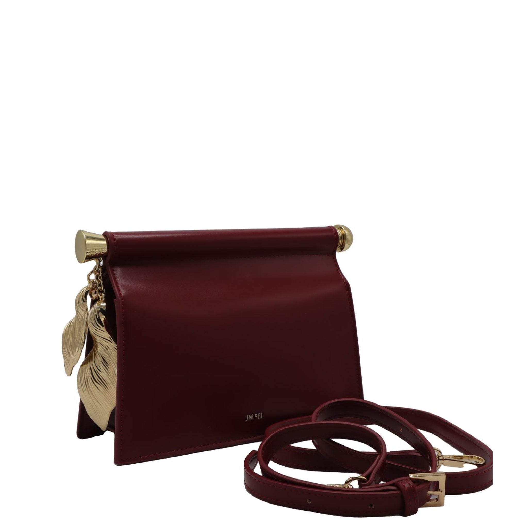 JW PEI Maze Crossbody Bag | Burgundy Vegan Leather