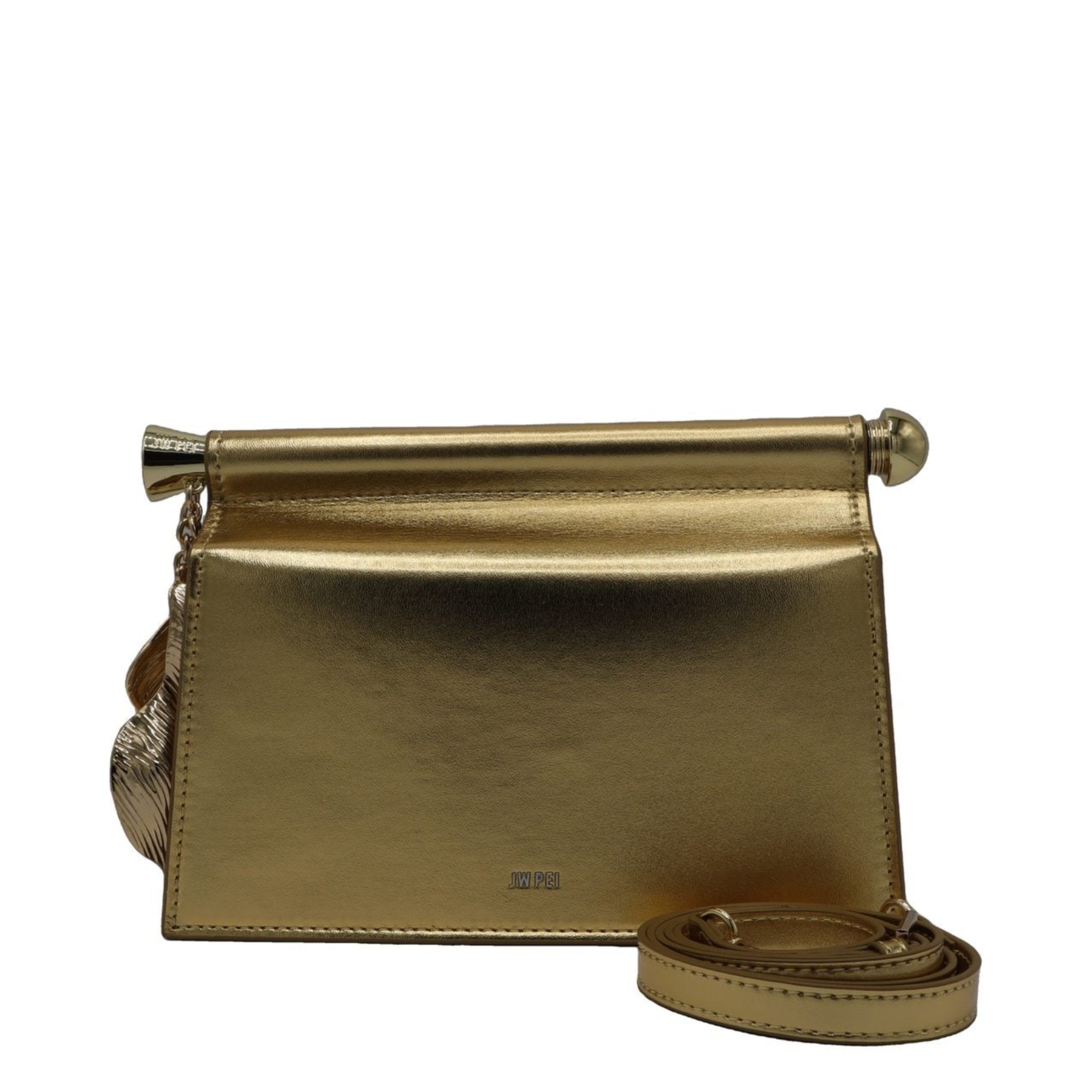 JW PEI Maze Crossbody Bag | Metallic Gold Vegan Leather