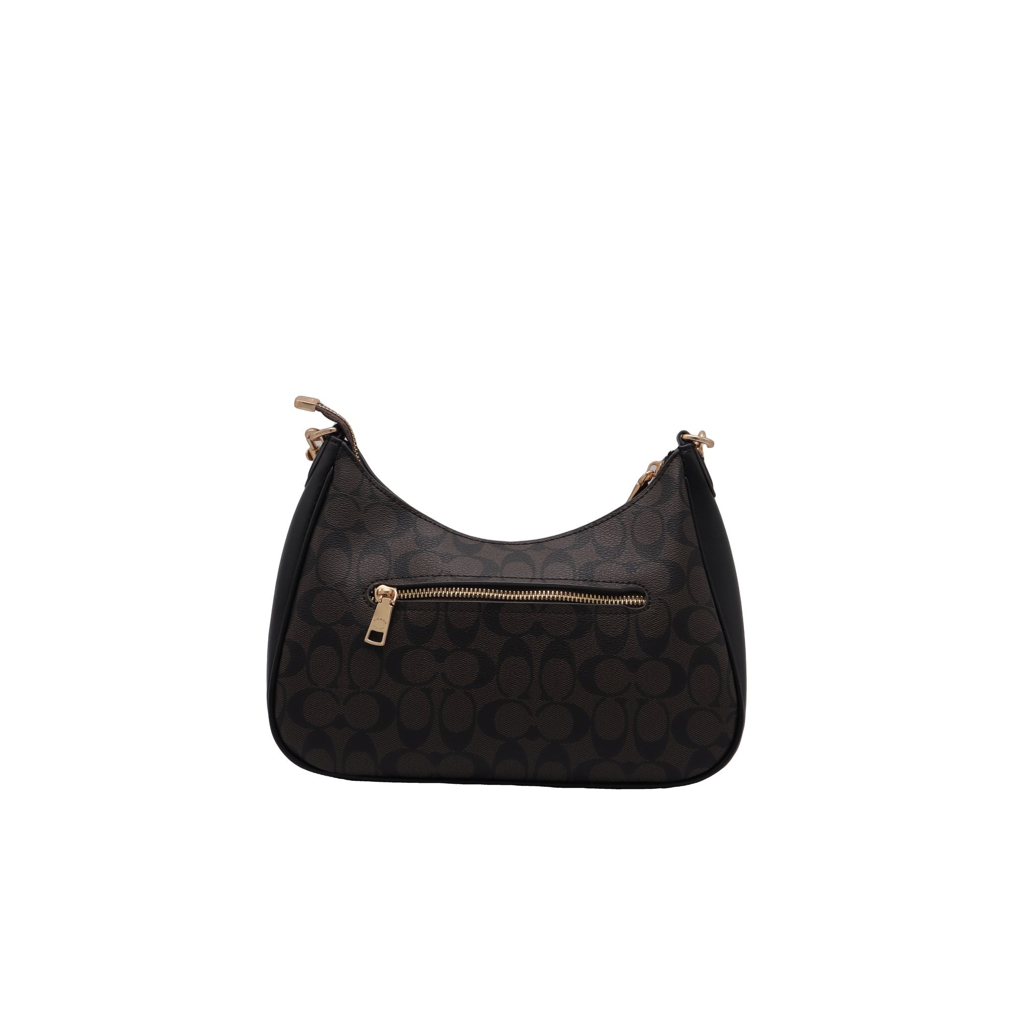 Coach Teri Shoulder Bag | Signature Canvas Brown & Black