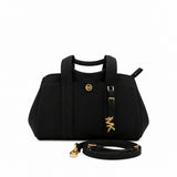 Michael Kors Black Satchel | Pebble Leather & Gold MK Charm