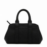Michael Kors Black Satchel | Pebble Leather & Gold MK Charm