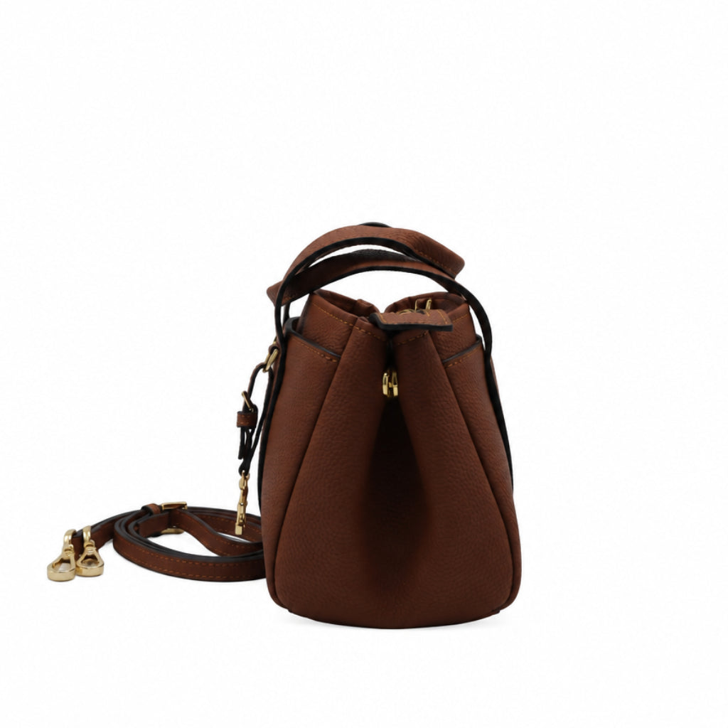 Michael Kors Luggage Satchel | Brown Pebble Leather & Charm