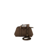Michael Kors Taupe Satchel | Pebble Leather & Gold MK Charm