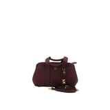 Michael Kors Wine Satchel | Burgundy Pebble Leather & Charm