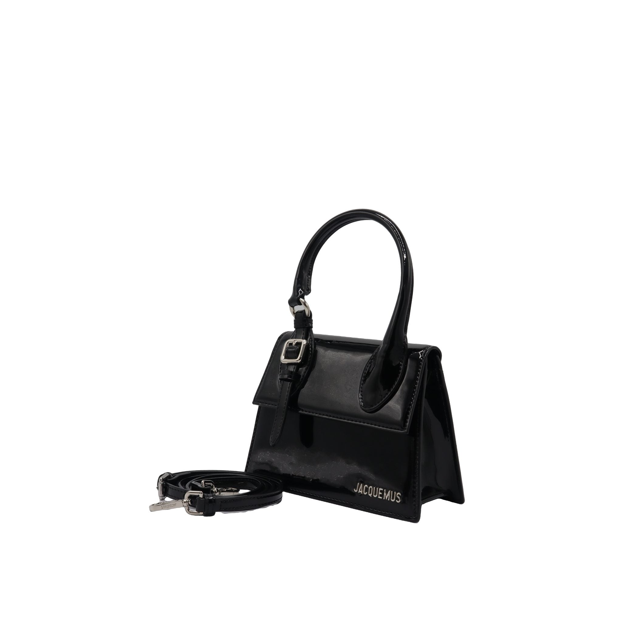 Jacquemus Le Chiquito Bag | Black Patent Leather Top Handle