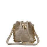 Louis Vuitton Bella Bucket Bag | Cream Leather & Chain Handle