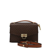 Michael Kors Greenwich Flap Bag | Brown Monogram & Leather