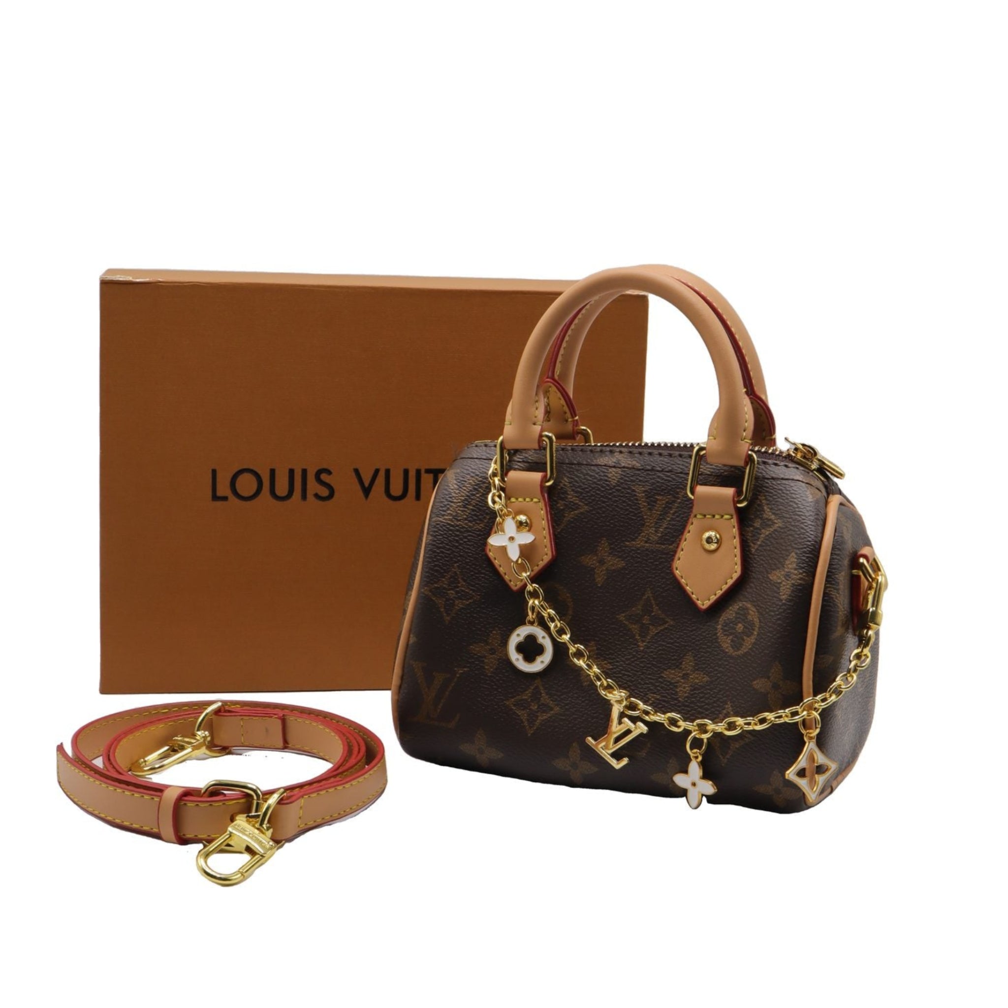 Louis Vuitton Nano Speedy | Monogram Canvas & Charm Chain