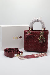 Lady Dior Bag | Deep Red Cannage Quilted Leather