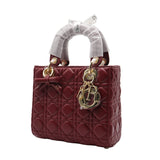 Lady Dior Bag | Deep Red Cannage Quilted Leather
