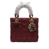 Lady Dior Bag | Deep Red Cannage Quilted Leather