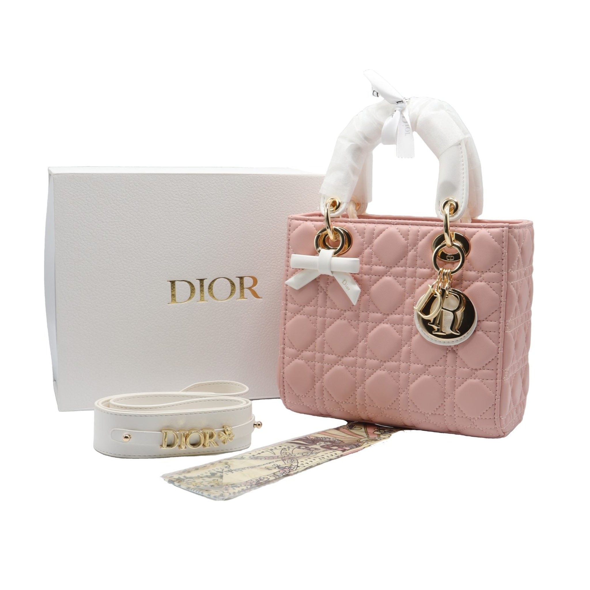 Lady Dior Bag | Pastel Pink Cannage Quilted Leather