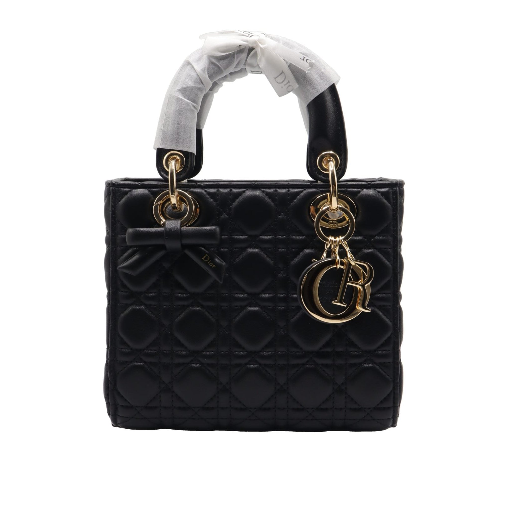 Lady Dior Bag | Black Cannage Quilted Lambskin Leather