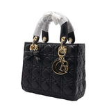 Lady Dior Bag | Black Cannage Quilted Lambskin Leather