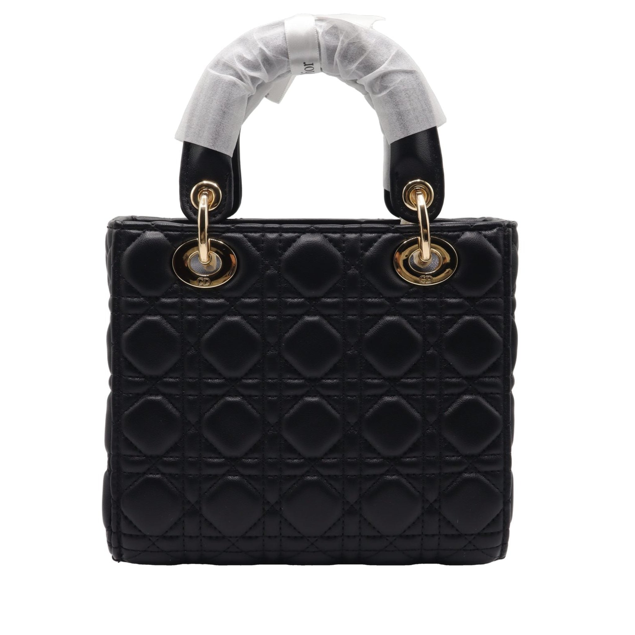 Lady Dior Bag | Black Cannage Quilted Lambskin Leather