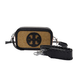 Tory Burch Straw Camera Bag | Double T Logo Crossbody