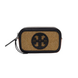 Tory Burch Straw Camera Bag | Double T Logo Crossbody