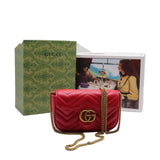 Gucci GG Marmont Super Mini Bag | Bright Red Matelassé Leather