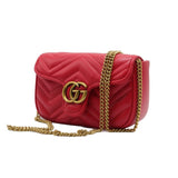 Gucci GG Marmont Super Mini Bag | Bright Red Matelassé Leather