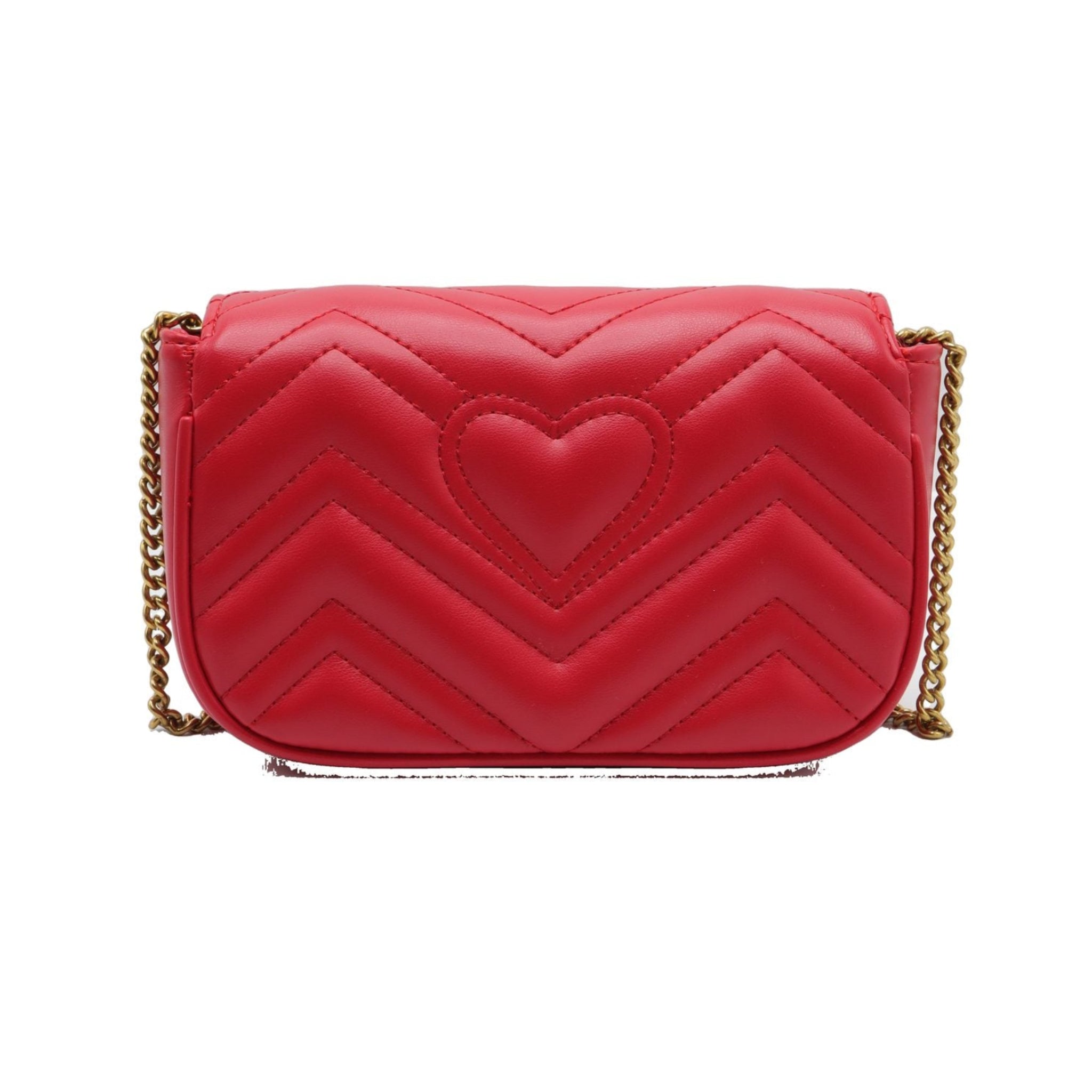 Gucci GG Marmont Super Mini Bag | Bright Red Matelassé Leather