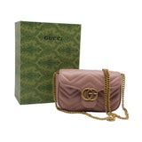 Gucci GG Marmont Super Mini Bag | Dusty Pink Matelassé Leather