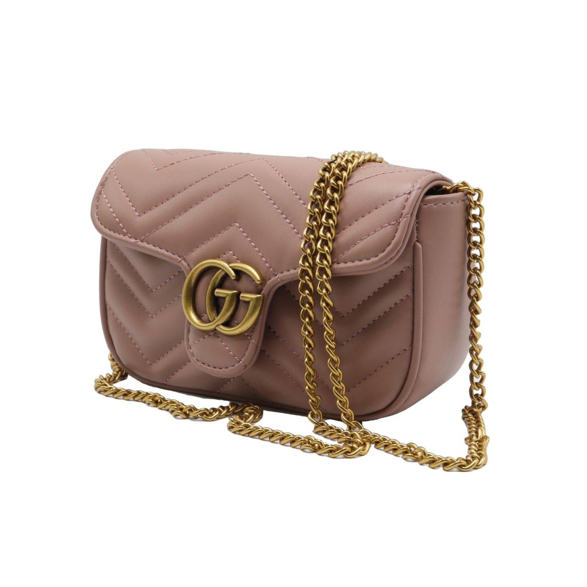 Gucci GG Marmont Super Mini Bag | Dusty Pink Matelassé Leather