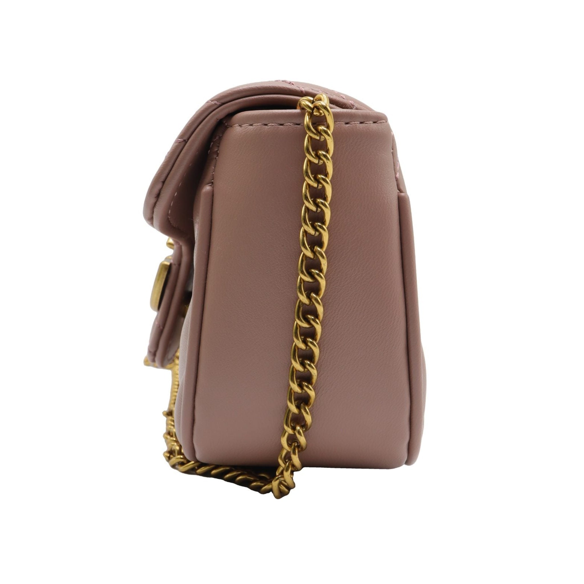 Gucci GG Marmont Super Mini Bag | Dusty Pink Matelassé Leather