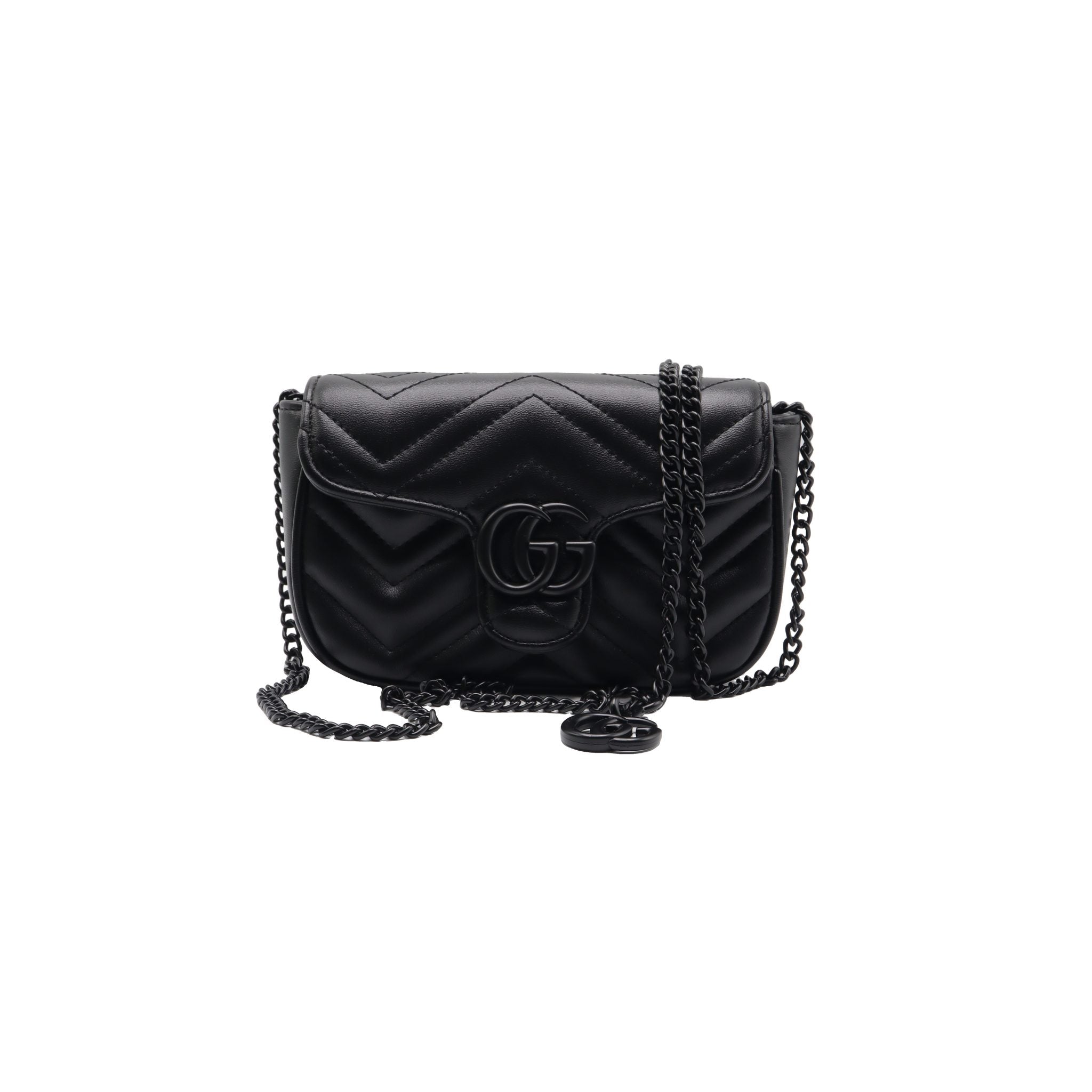 Gucci GG Marmont Super Mini Bag | All-Black Matelassé Leather