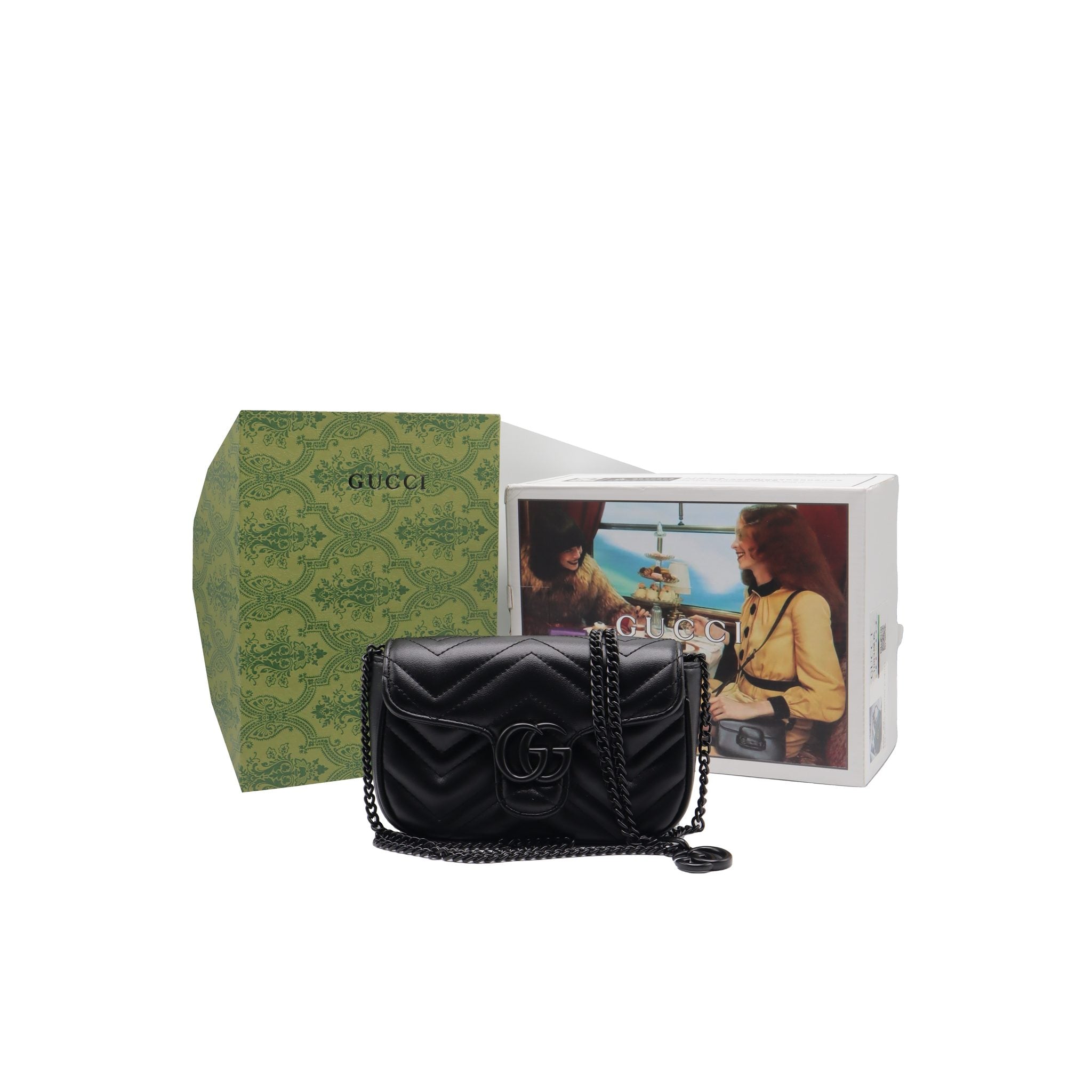 Gucci GG Marmont Super Mini Bag | All-Black Matelassé Leather