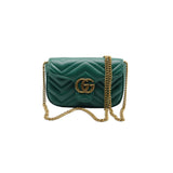 Gucci GG Marmont Super Mini Bag | Emerald Green Leather