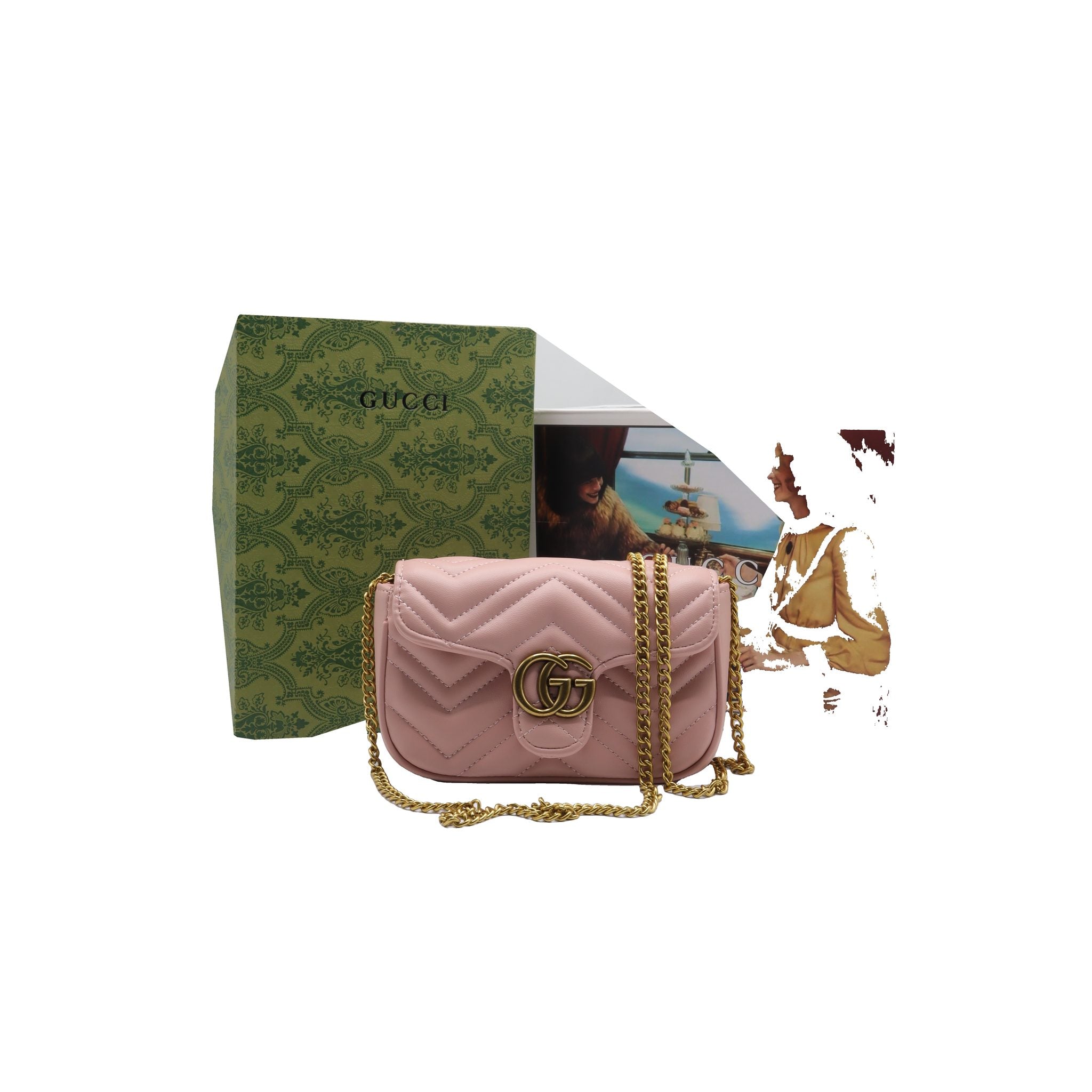 Gucci GG Marmont Super Mini Bag | Light Pink Matelassé Leather