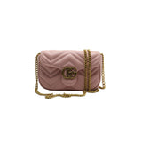 Gucci GG Marmont Super Mini Bag | Light Pink Matelassé Leather