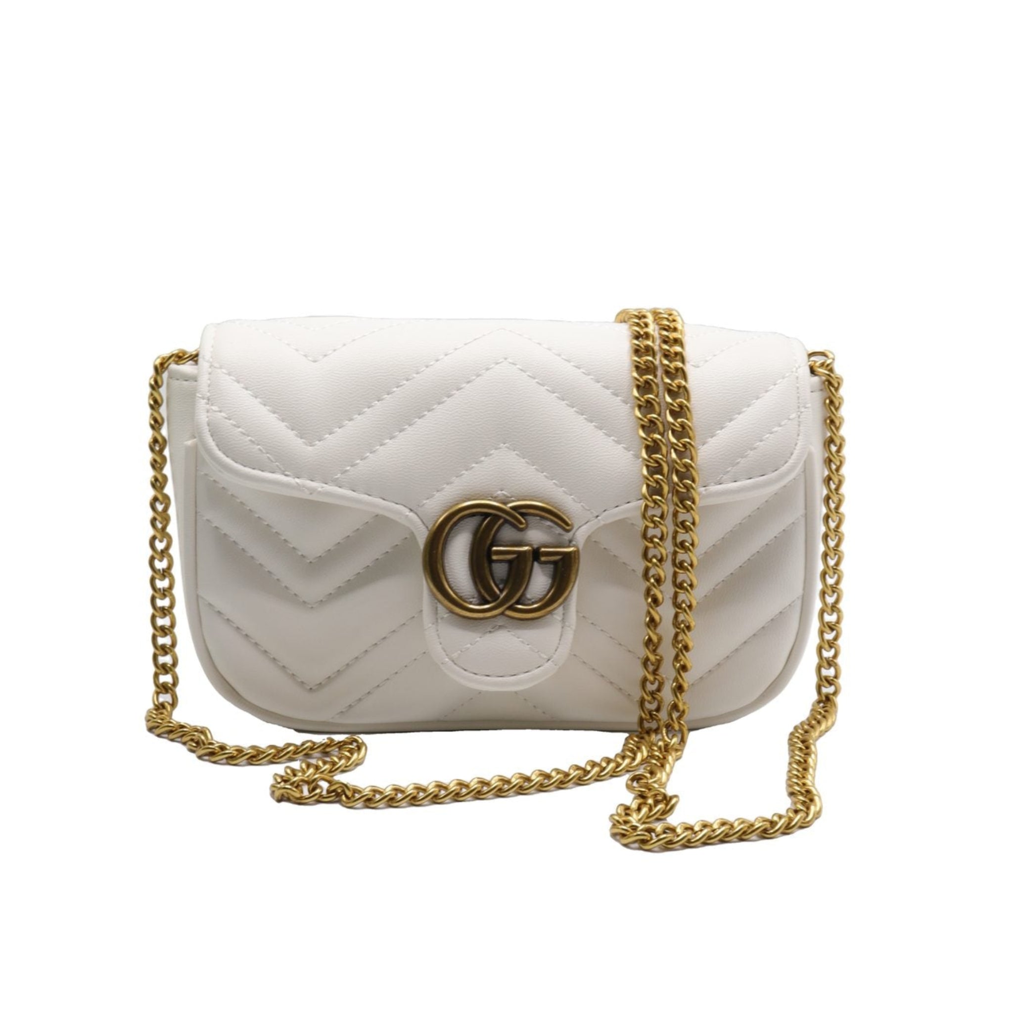 Gucci GG Marmont Super Mini Bag | White Matelassé Leather