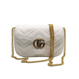Gucci GG Marmont Super Mini Bag | White Matelassé Leather