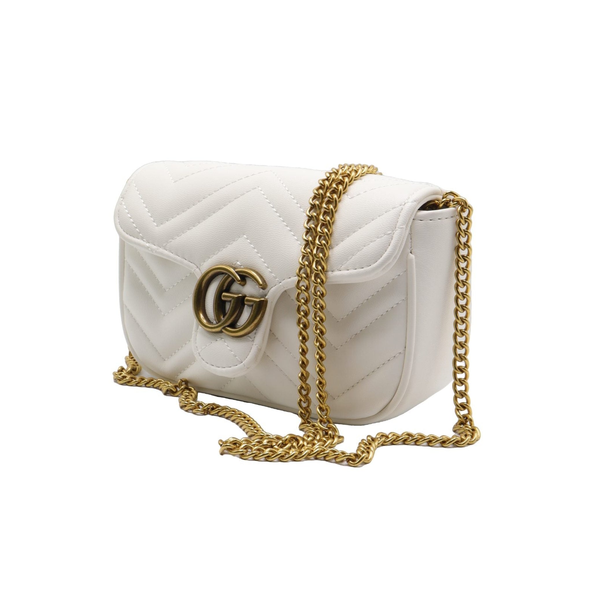 Gucci GG Marmont Super Mini Bag | White Matelassé Leather