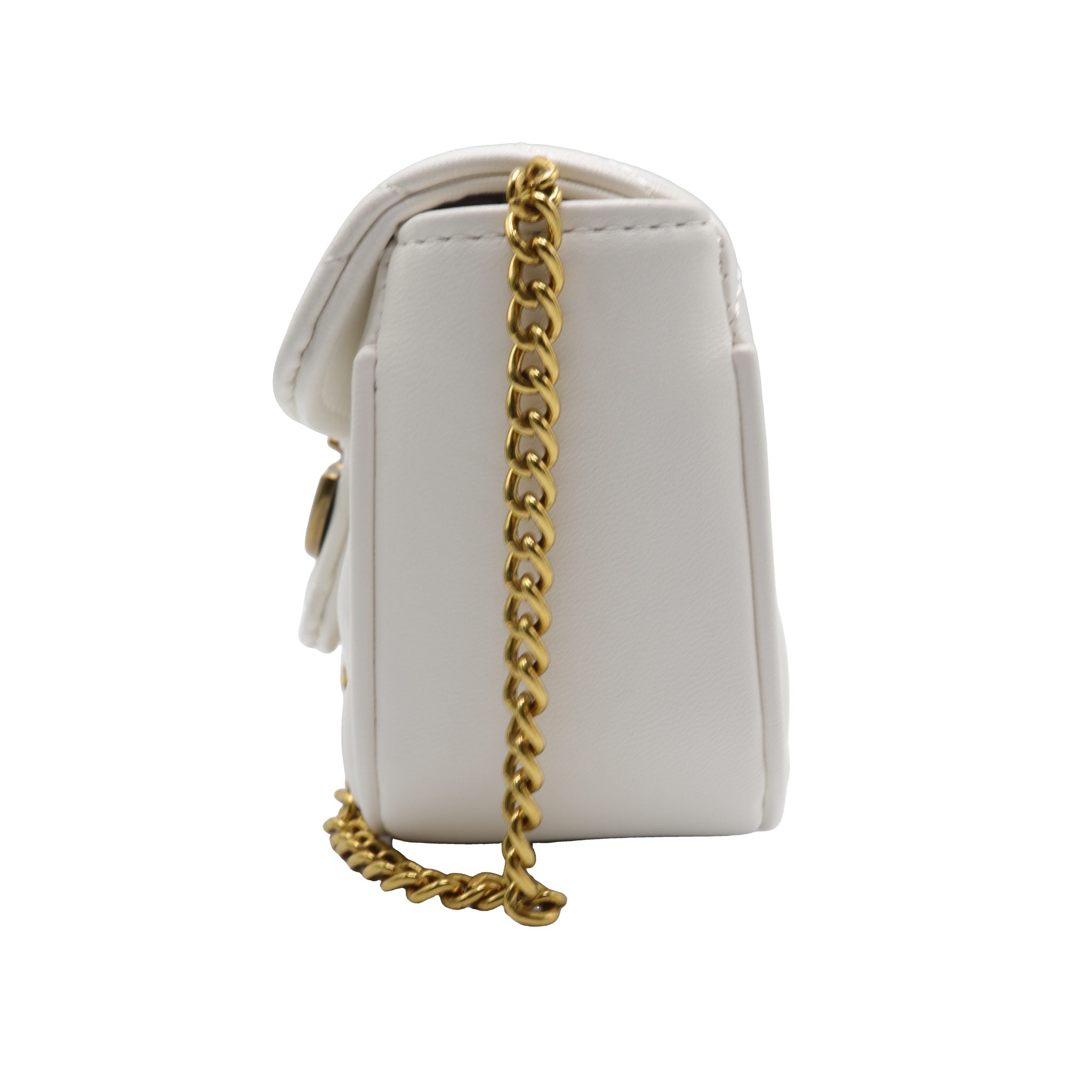 Gucci GG Marmont Super Mini Bag | White Matelassé Leather