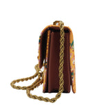 Tory Burch Eleanor Shoulder Bag | Yellow Floral Jeweled Logo